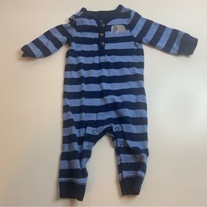 Carter's Blue Striped Footie with Elephant